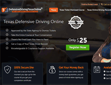 Tablet Screenshot of defensivedrivingtexasonline.com